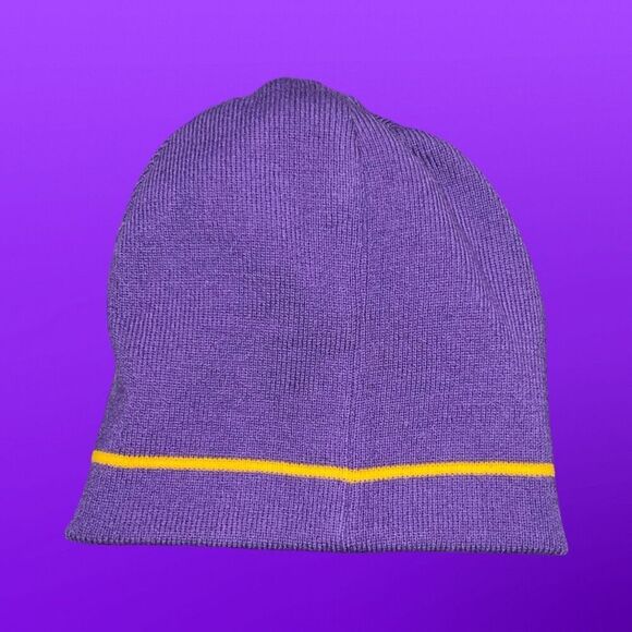 Reversable NFL MN Vikings MN Purple Yellow Knit Beanie - Picture 5 of 5